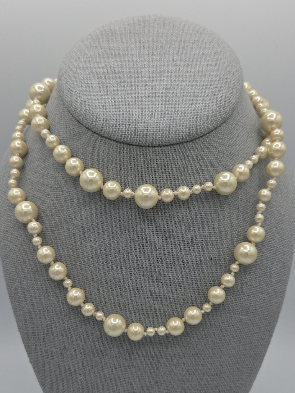 5 for $25! J. Crew Long Elegant Ivory Faux Pearl Necklace